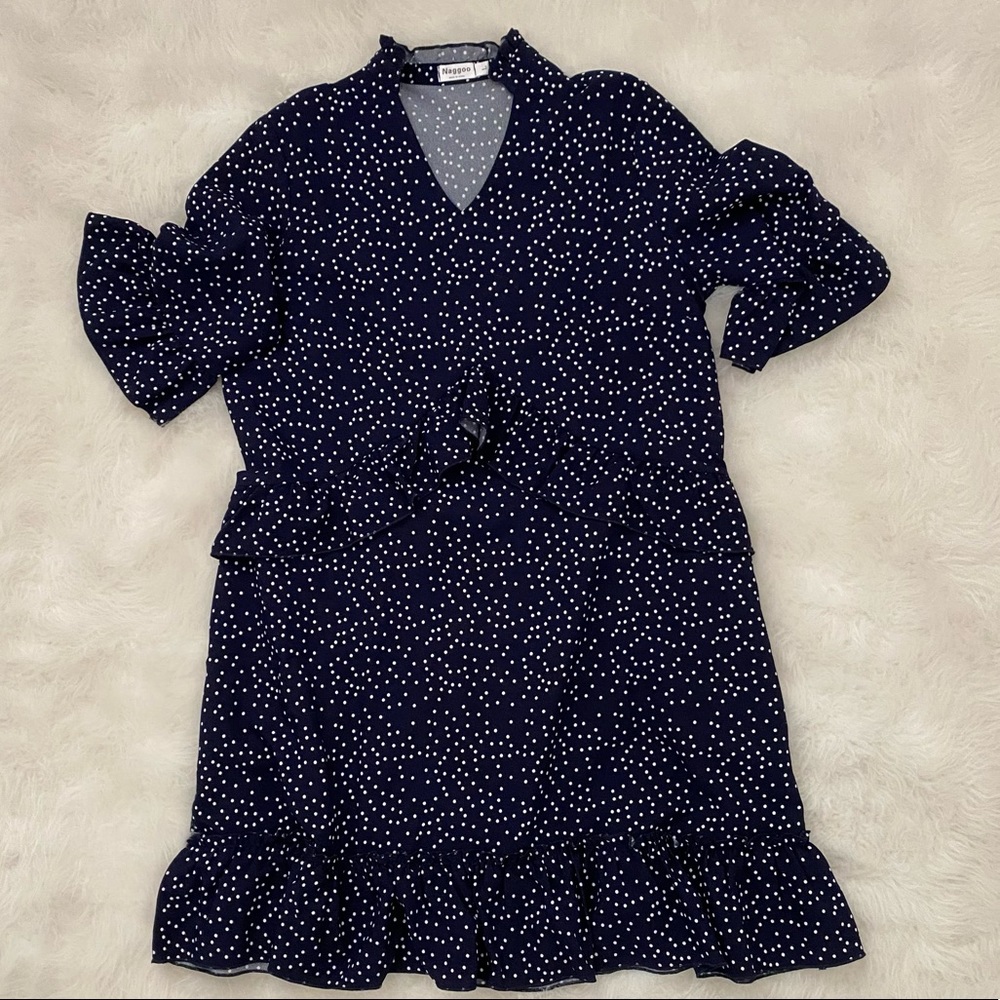 PolkAdot Navy Blue Dress